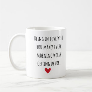 Mug Être en amour avec vous Anniversaire Cadeau