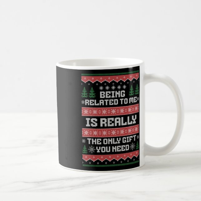 Mug Etre Lié À Moi Amusant Noël Famille Noël Noël Noël (Droite)