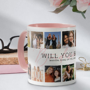 Mug Être ma Demoiselle d'Honneur Photo Collage