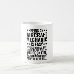 Mug Être mécanicien d'aéronef est facile C'est comme