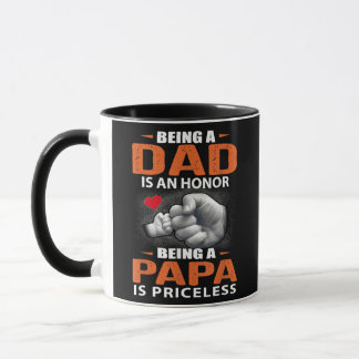 Mug Être Papa Est Un Honneur Être Papa Est Inestimable