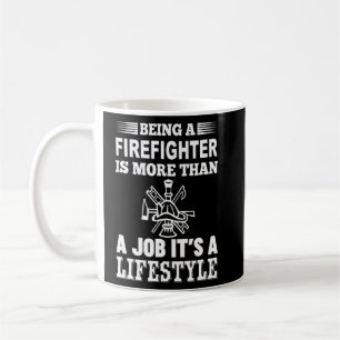 Mug Être pompier, c'est plus que du travail c'est vivr