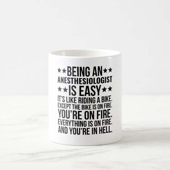 Mug Être un anesthésiste est facile c'est comme rouler (Centre)