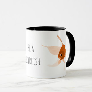 Mug être une illustration de poisson rouge orange noir