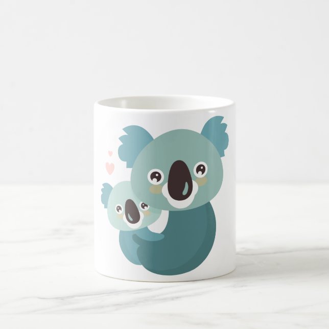 Mug Étreindre doux de mère et de bébé de koala de (Centre)