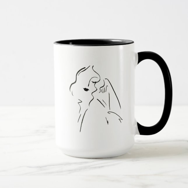 Mug Étude simple - Croquis d'une dame (Droite)