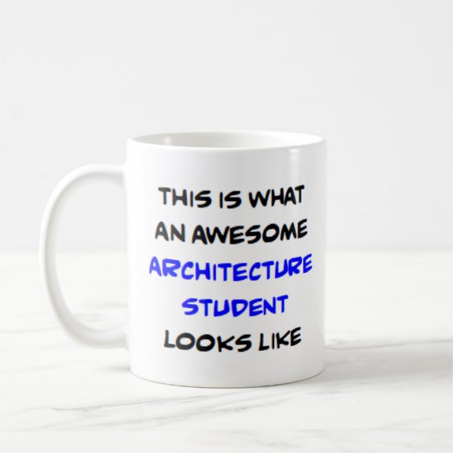 Mug étudiant en architecture, génial (Gauche)