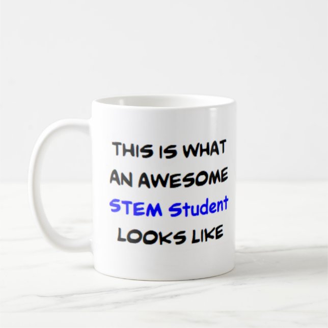 Mug étudiante en tige, géniale (Gauche)