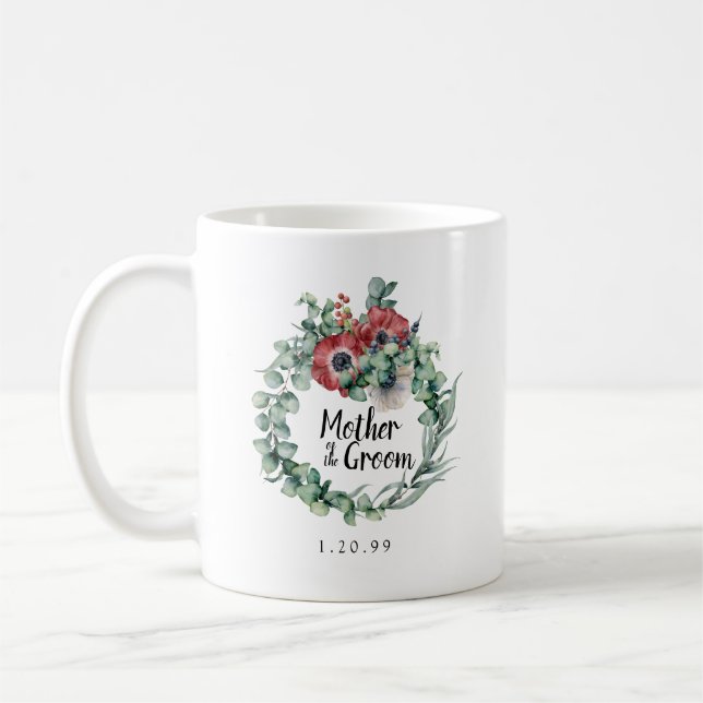 Mug Eucalyptus Floral Rouge Mère de la chambre (Gauche)