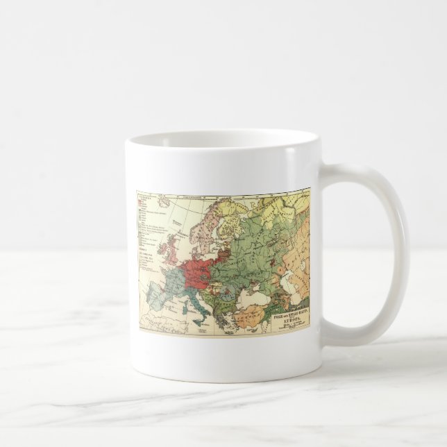 Mug Europe Carte Pays Antique Mondiale (Droite)