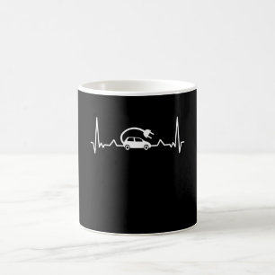 Mug EV Heartbeat Funny Electric Véhicule Cadeau Voitur