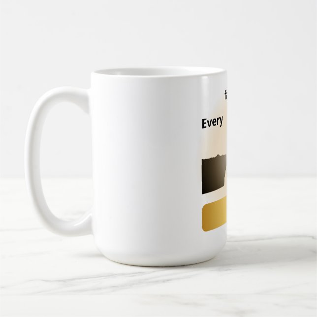 Mug "Every Fall Is the Start of a Rise – Leap of Hope" (Gauche)