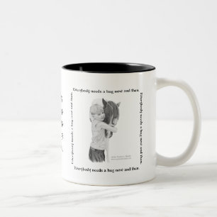 Mug, Everyone needs a hug now and then Two-Tone Coffee Mug