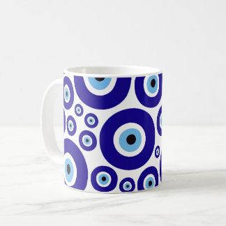 Mug Evil Eye Pattern, Greek Eye, Turkish Eye, Nazar