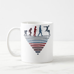 Mug Évolution humaine - Joueur Parkour Vintage