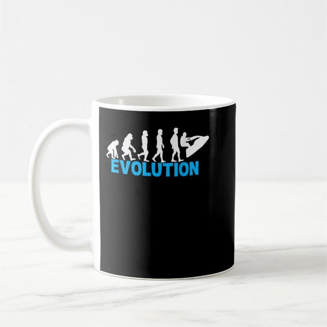 Mug Evolution Jet Ski Funny Water Sport Boating Gift (Gauche)