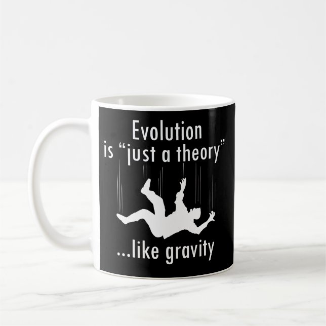 Mug Évolution juste une théorie (Gauche)