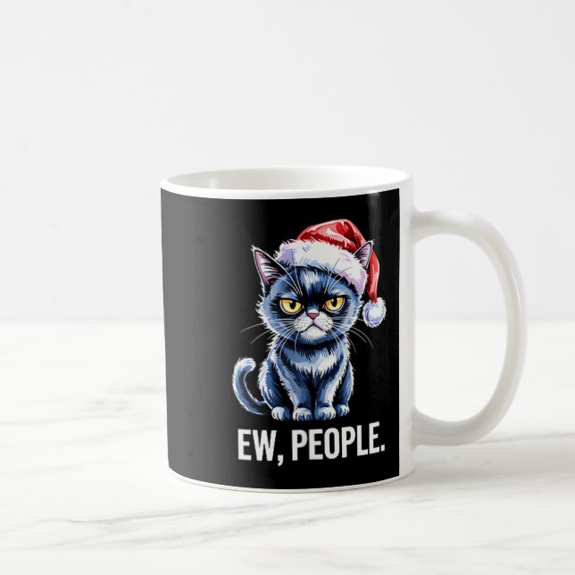 Mug Ew People Black Cat Christmas Funny Introvert Holi (Droite)