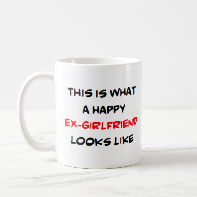 Mug ex-petite amie heureuse (Gauche)