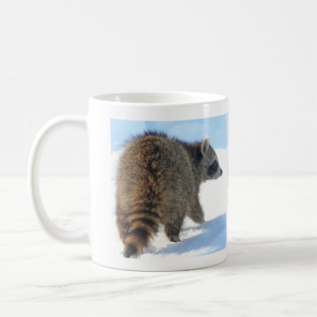 Mug Excursion de raton laveur d'hiver (Gauche)