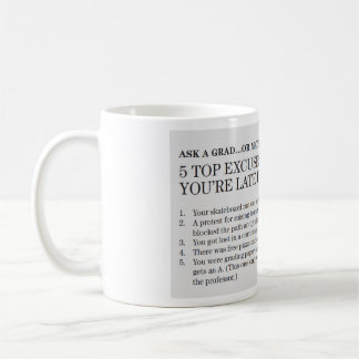 Mug Excuses de dessus pour quand vous êtes en retard