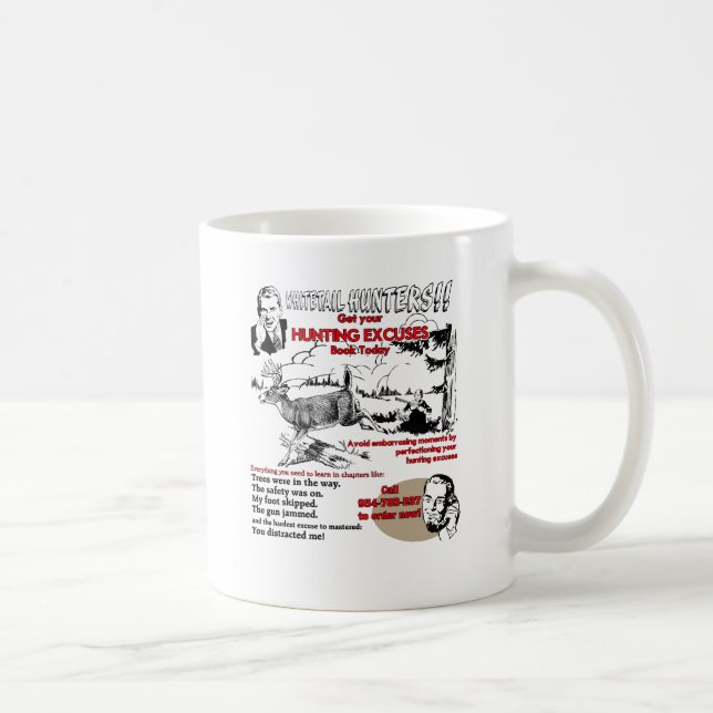Mug excuses vintages de chasseur (Droite)