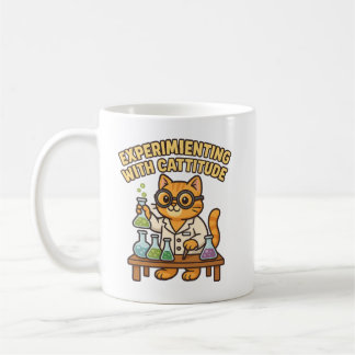 Mug Expérimentation avec Cattitude - T-shirt de chat d