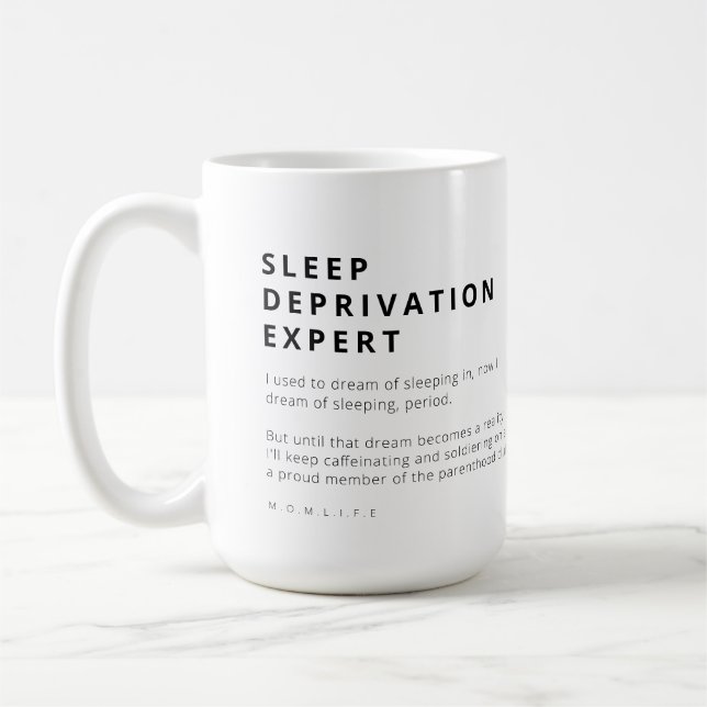 MUG EXPERT DE DÉPRIVATION DE DORMIER DE LA VIE DE FUNN (Gauche)