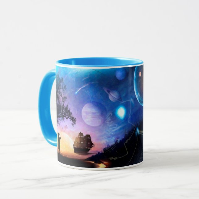 Mug Exploration spatiale Oeuvre d'art Voyager (Devant gauche)