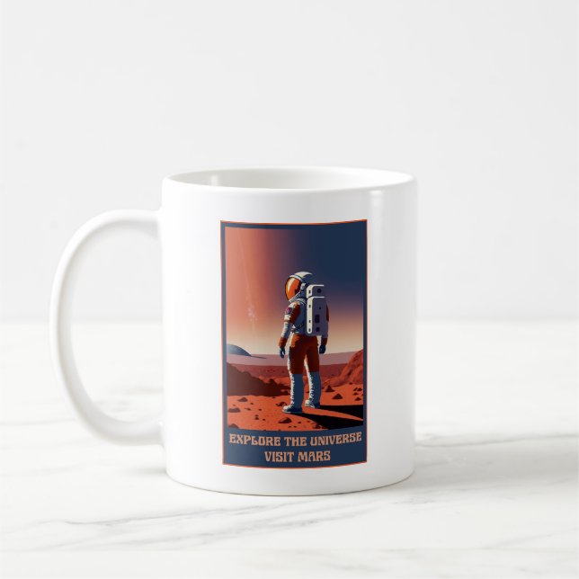 Mug Explorez l'univers pour visiter Mars (Gauche)