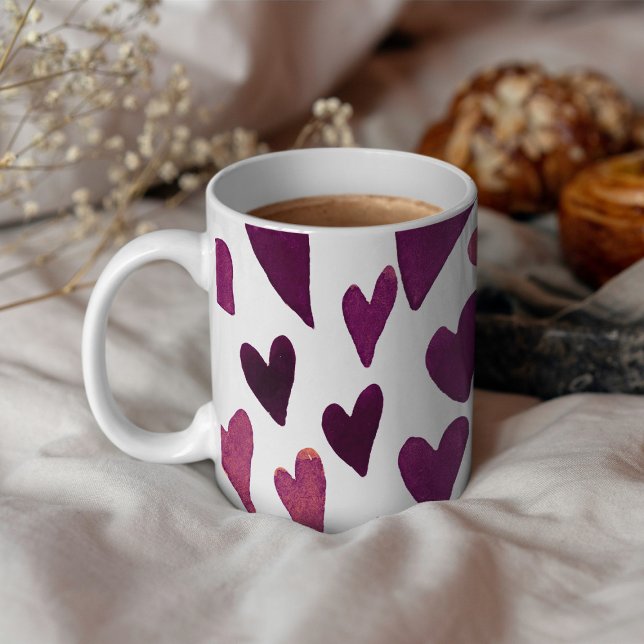 Mug Explosion du coeur du jour Valentines - Bourgogne (Créateur téléchargé)