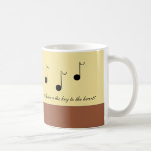 Mug Expressions Musicales Clé pour le Cœur