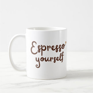 Mug Expresso vous-même jolie typographie