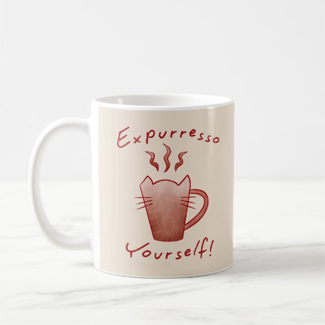 Mug Exprimez-vous Cats et café (Gauche)