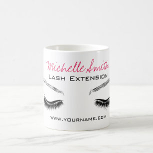 Mug Extension des longues cils des yeux fermés