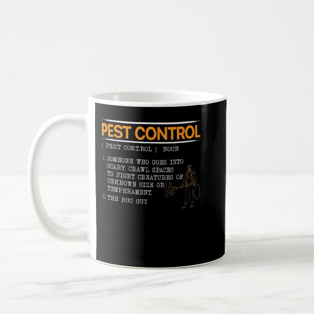 Mug Exterminateur Contrôle animal Lutte antiparasitair (Gauche)