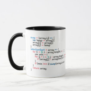 Mug Extrait du code de programmation de tri de sélect