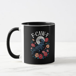 Mug F-Caw-F Corbeau Gothique Corbeau Croa Croa Pour Ha