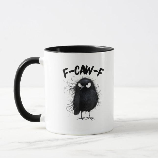 Mug F-Caw-F Crow Funny Raven Bird Lovers Creative Styl (Gauche)