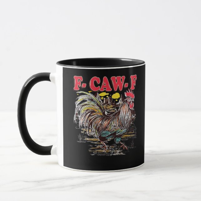 Mug F-Caw-F Hei Hei Moana Coq Classique Drôle Graphiqu (Gauche)