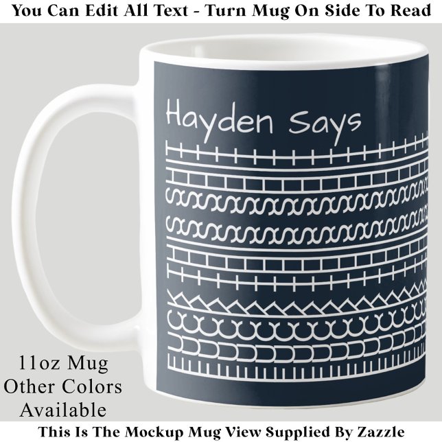 Mug F**k This Shit-Hidden Message 144WB Funny Work Cof (Créateur téléchargé)