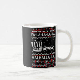 Mug Fa La La Valhalla Bateau Viking Noël Xmas Laid