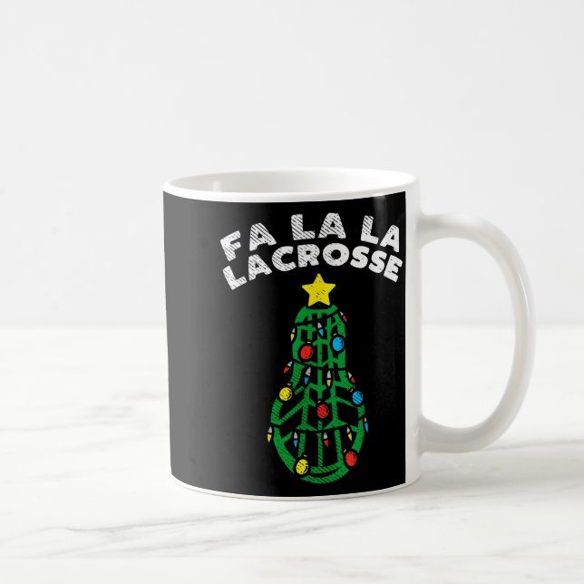 Mug Fa La Lacrosse Funny Christmas Lax Player Goalie T (Droite)