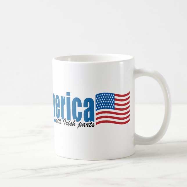 Mug Fabriqué en Amérique avec les pièces irlandaises (Droite)