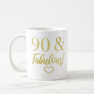 Mug Fabuleux 90e anniversaire (or)