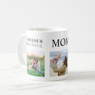 Mug Fabulous Mom Family Photo Collage Moderne