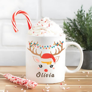 Mug Face de rennes de Noël