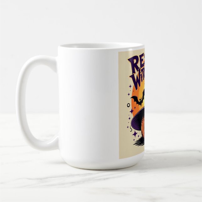 Mug Face de sorcière de repos - Drôle Citrouille d'Hal (Gauche)