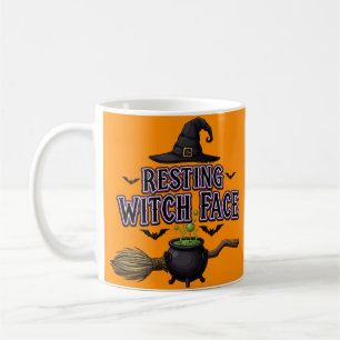 Mug Face de sorcière de repos - Drôle sorcière Hallowe