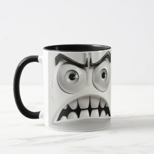 Mug Face en colère 3d sarcastique drôle